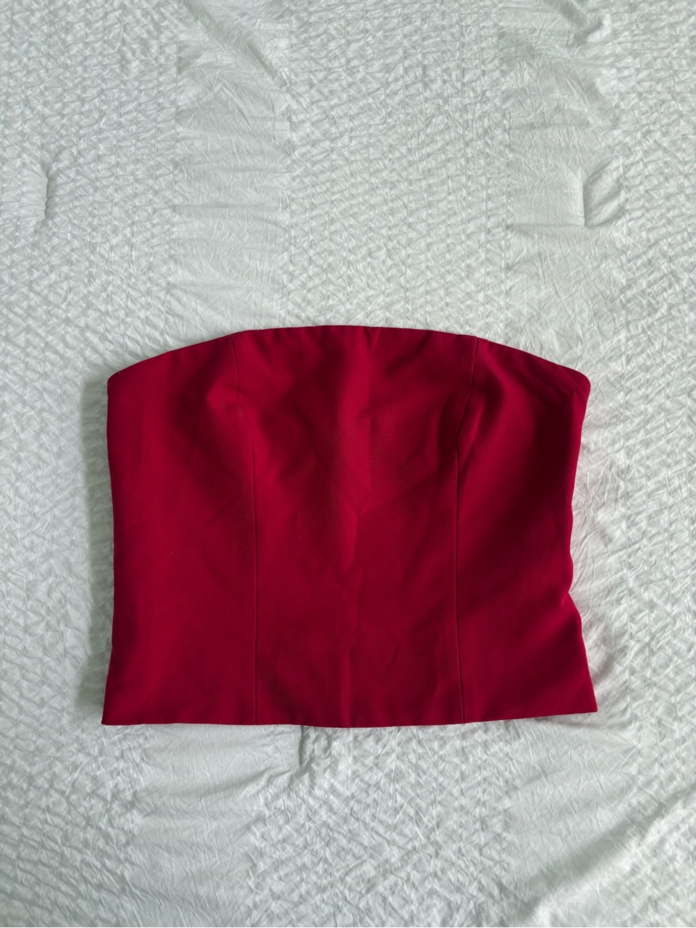 Y2K Strapless Red Tube Dress Top Size XS